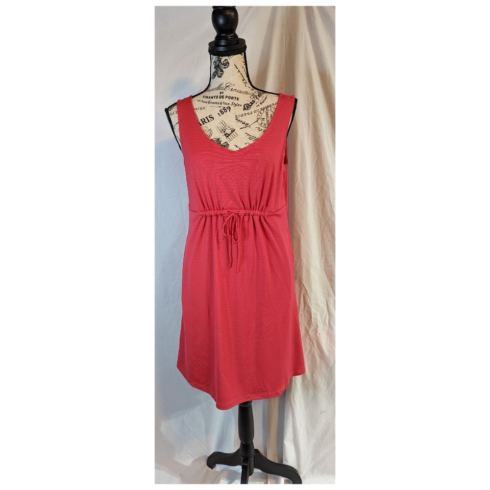 Columbia Pink Tank Dress with Adjustable Drawstring in the Front and Pockets, M